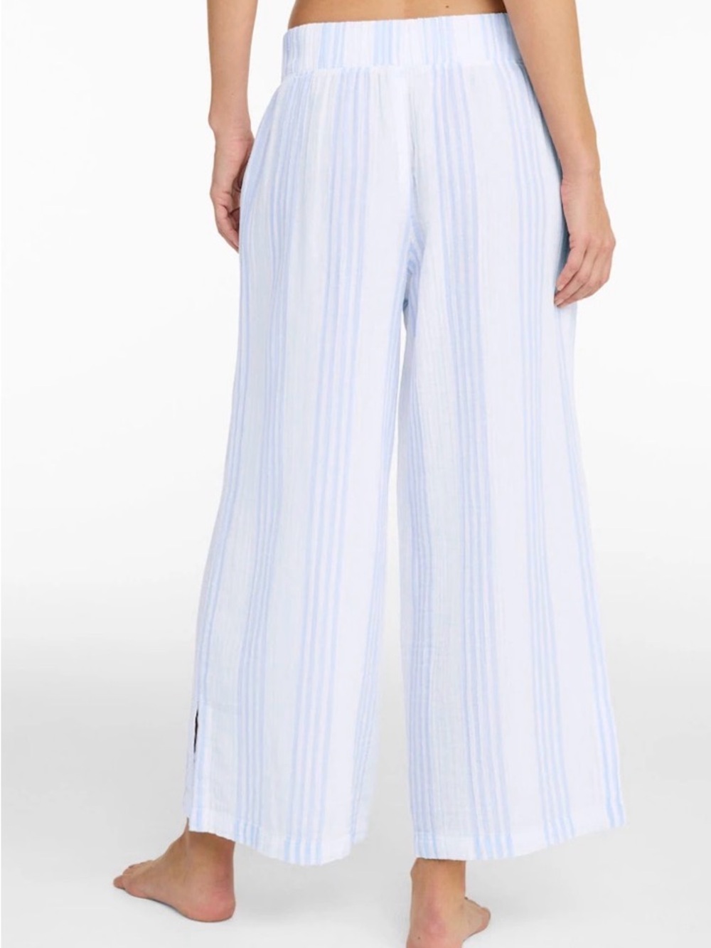 L.L.Bean Stripe Cloud Gauze Wide Leg Pant Women’s Size XS New - Picture 3 of 8
